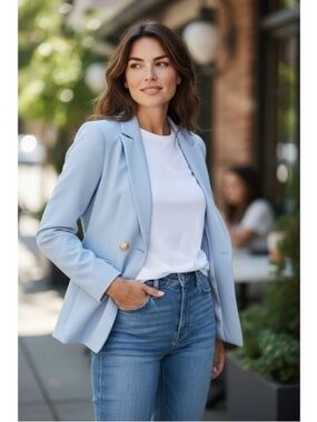 Bagatelle Collection Blue Blazer Size Medium